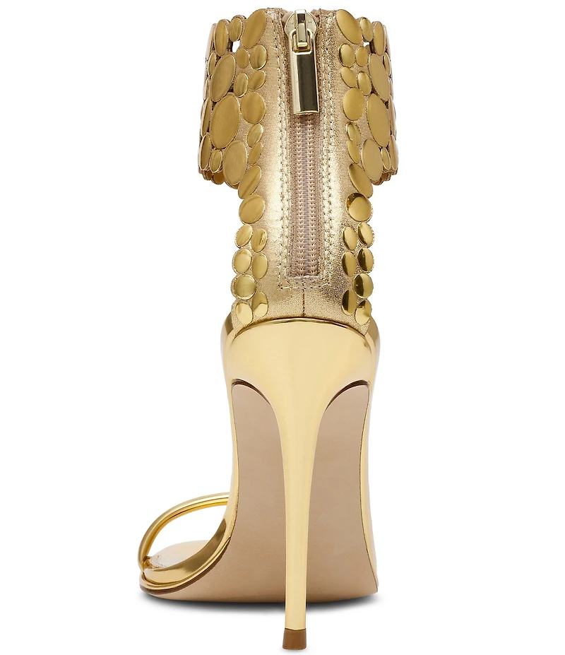 Steve Madden Groovi Metallic Ankle Cuff Stiletto Dress Sandals