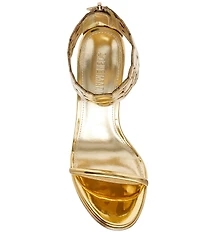 Steve Madden Groovi Metallic Ankle Cuff Stiletto Dress Sandals