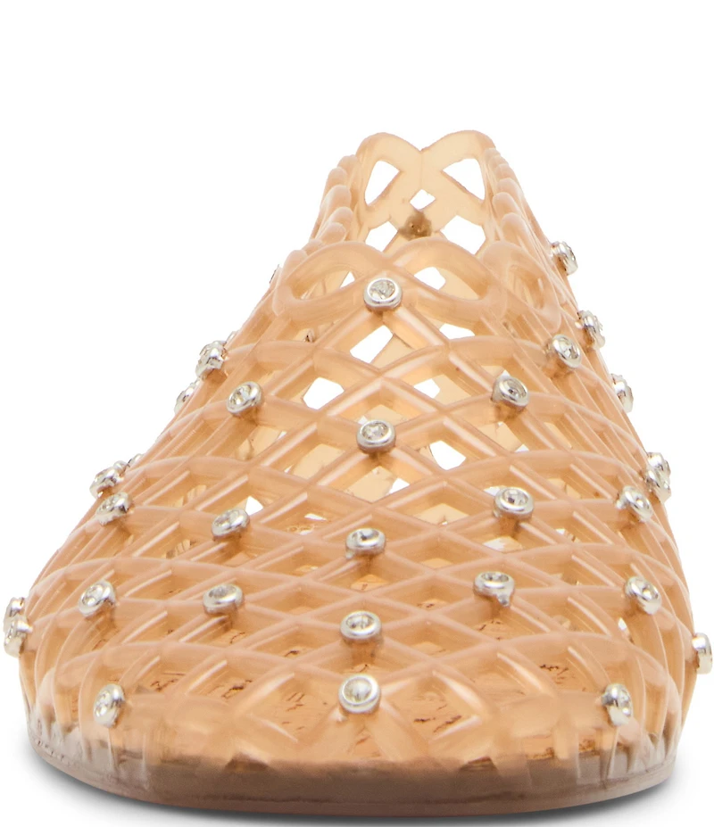 Steve Madden Grove Rhinestone Jelly Slip On Flats