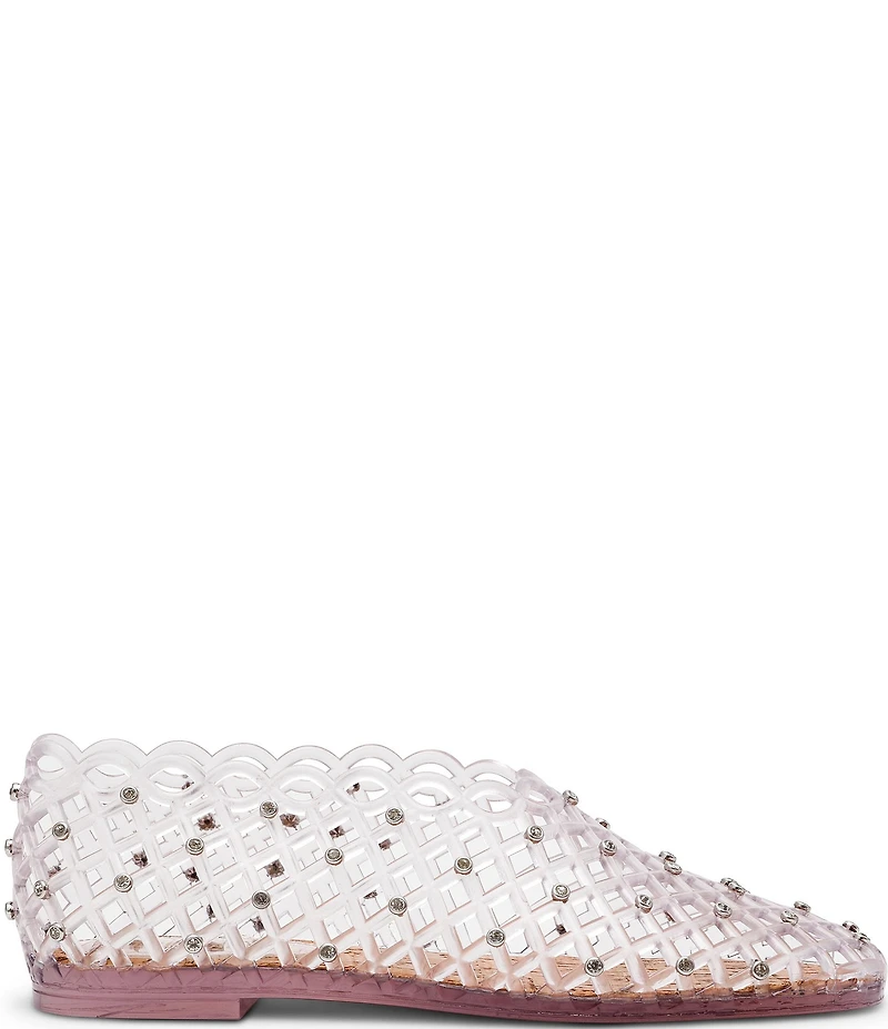 Steve Madden Grove Rhinestone Jelly Slip On Flats
