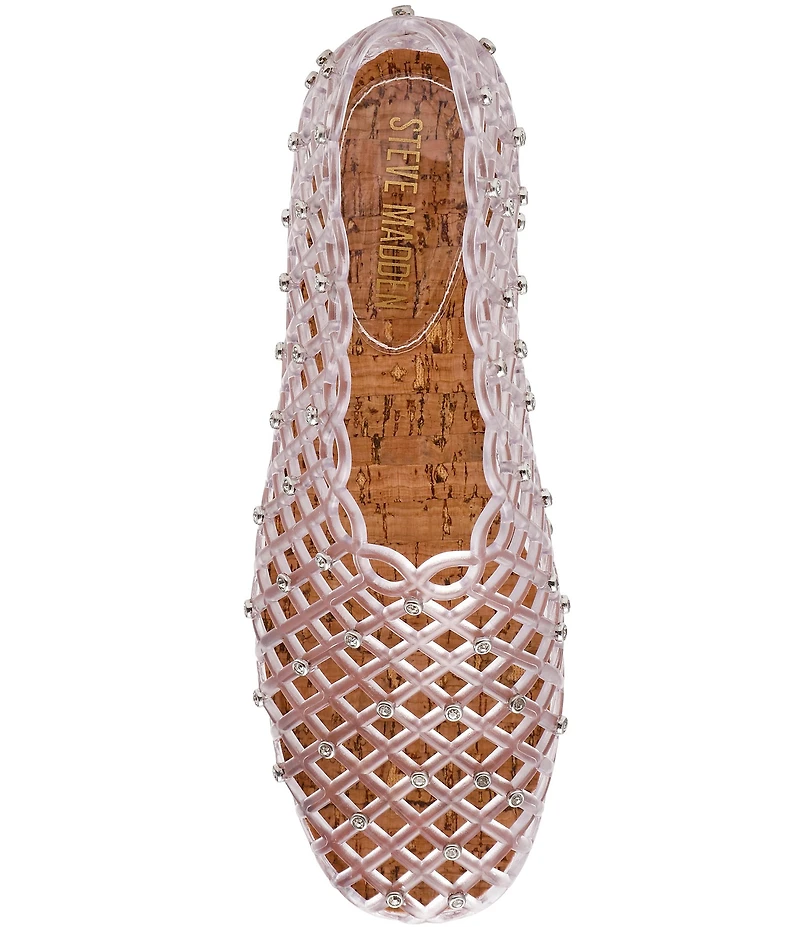 Steve Madden Grove Rhinestone Jelly Slip On Flats