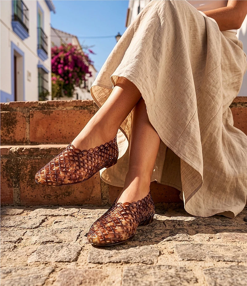 Steve Madden Grove Tortoise Print Jelly Slip On Flats