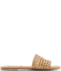 Steve Madden Gulf Raffia Leather Slide Sandals