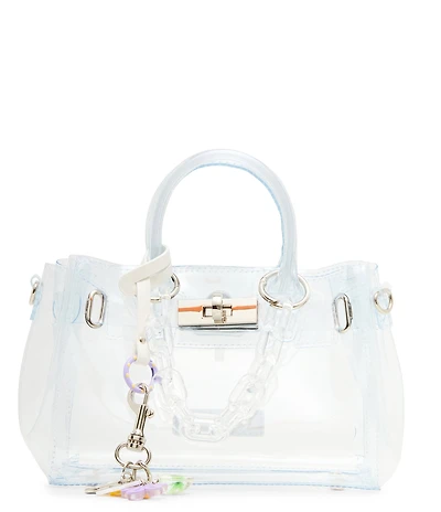 Steve Madden Gummy Clear Jelly Top Handle Satchel Bag