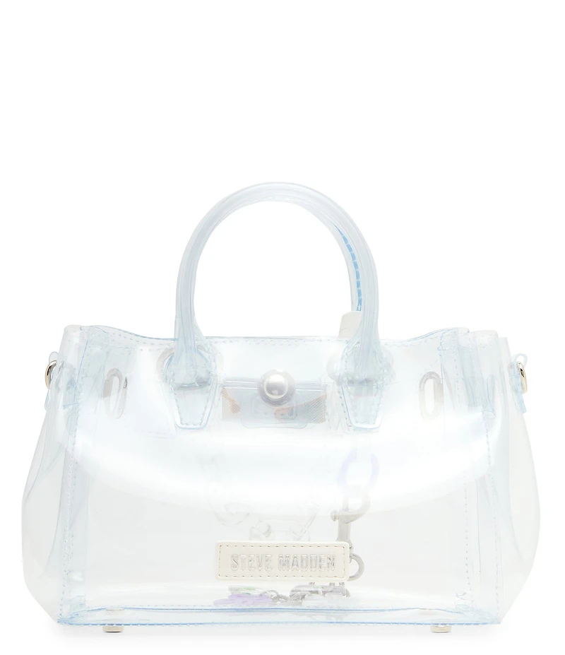Steve Madden Gummy Clear Jelly Top Handle Satchel Bag