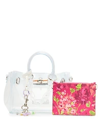 Steve Madden Gummy Clear Jelly Top Handle Satchel Bag