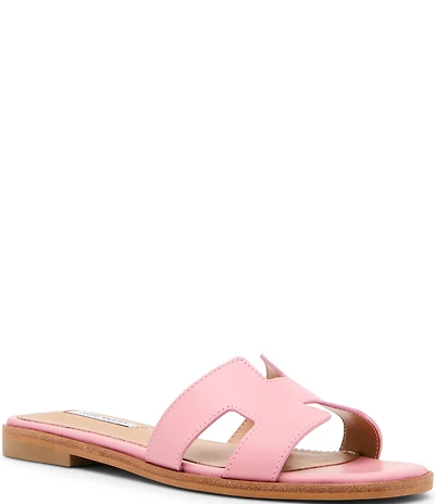 Steve Madden Hadyn Leather Flat Slide Sandals