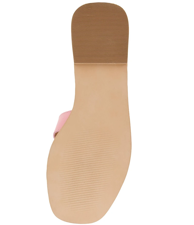 Steve Madden Hadyn Leather Flat Slide Sandals