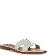 Steve Madden Hadyn Leather Flat Slide Sandals