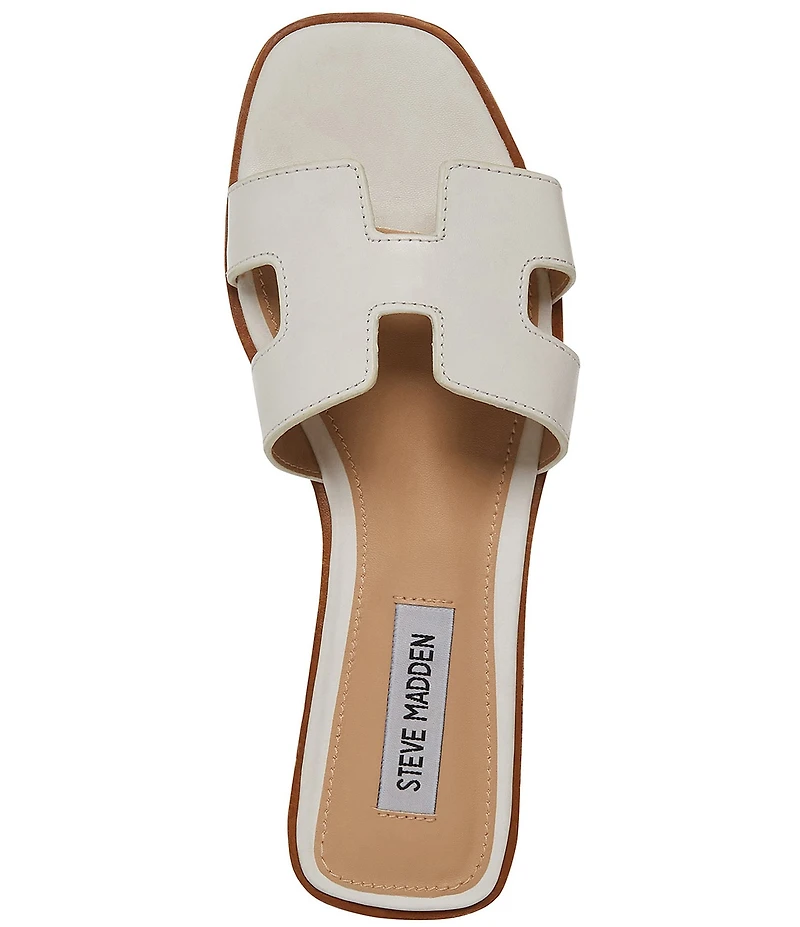 Steve Madden Hadyn Leather Flat Slide Sandals