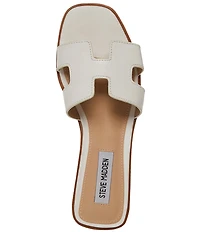Steve Madden Hadyn Leather Flat Slide Sandals
