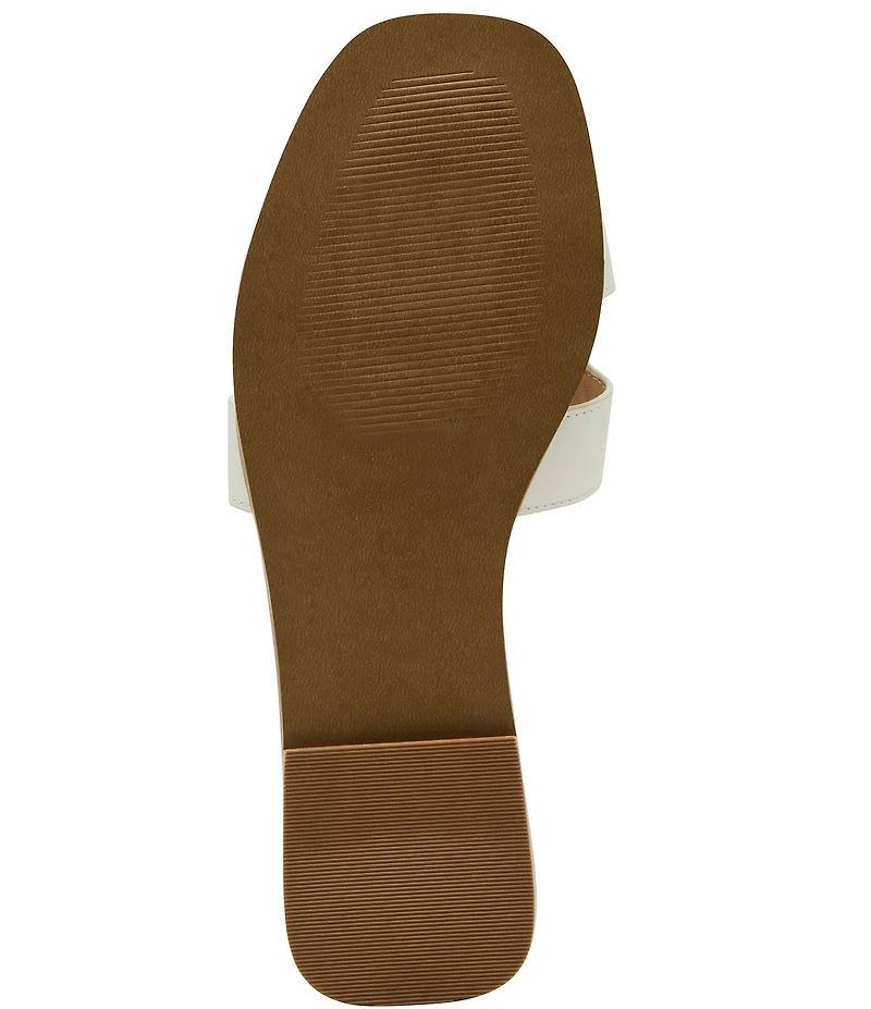 Steve Madden Hadyn Leather Flat Slide Sandals