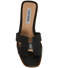 Steve Madden Hadyn Leather Flat Slide Sandals