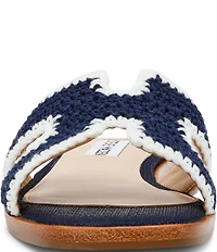 Steve Madden Hadyn Macrame Woven Flat Slide Sandals