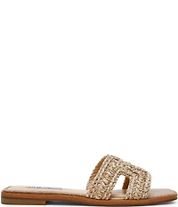Steve Madden Hadyn Raffia Flat Slide Sandals