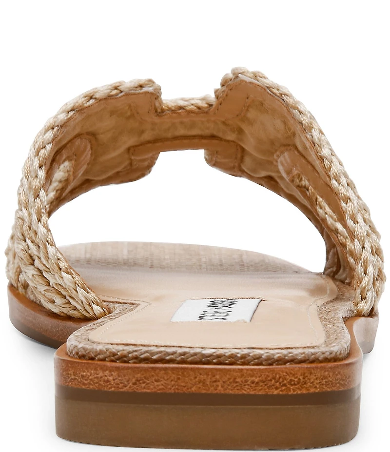 Steve Madden Hadyn Raffia Flat Slide Sandals