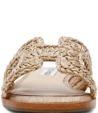 Steve Madden Hadyn Raffia Flat Slide Sandals