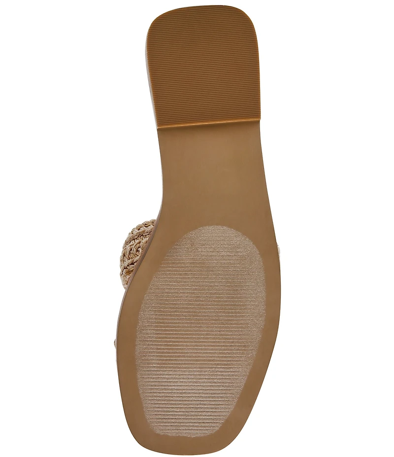Steve Madden Hadyn Raffia Flat Slide Sandals