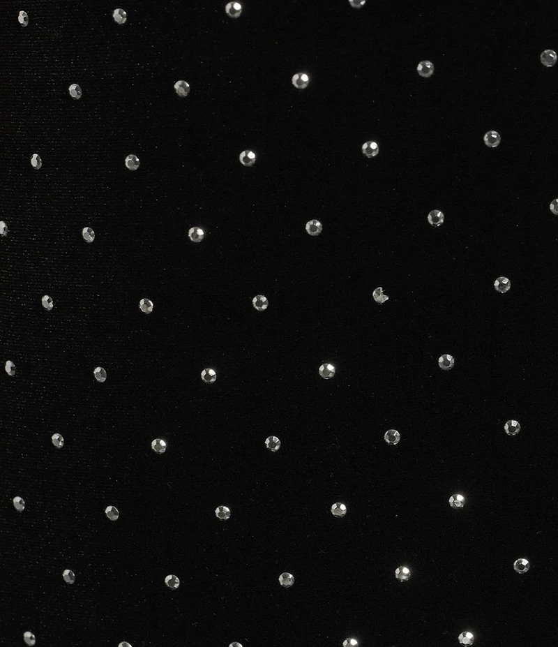 Steve Madden Hailee Studded Crew Neck Long Sleeve Velvet Midi Bodycon Dress