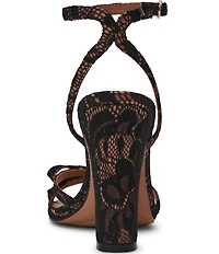 Steve Madden Hara Satin Lace Bow Detail Ankle Strap Dress Sandals