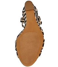Steve Madden Harbor Zebra Ankle Wrap Wedge Sandals