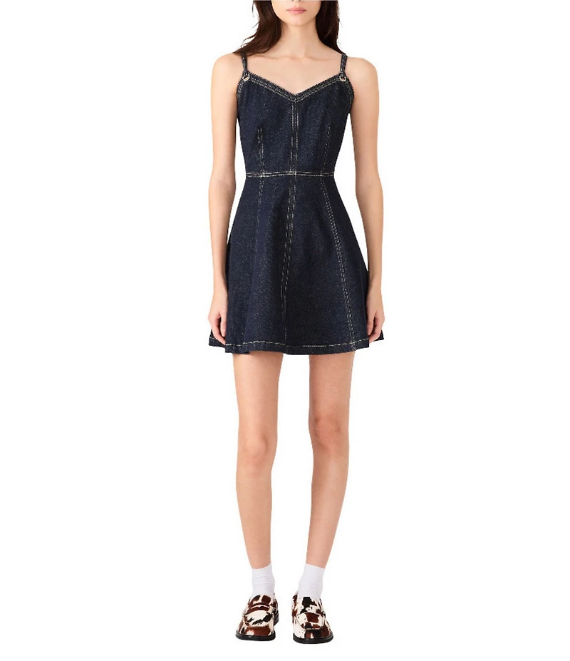 Steve Madden Harley V-Neck Sleeveless Denim Mini Dress