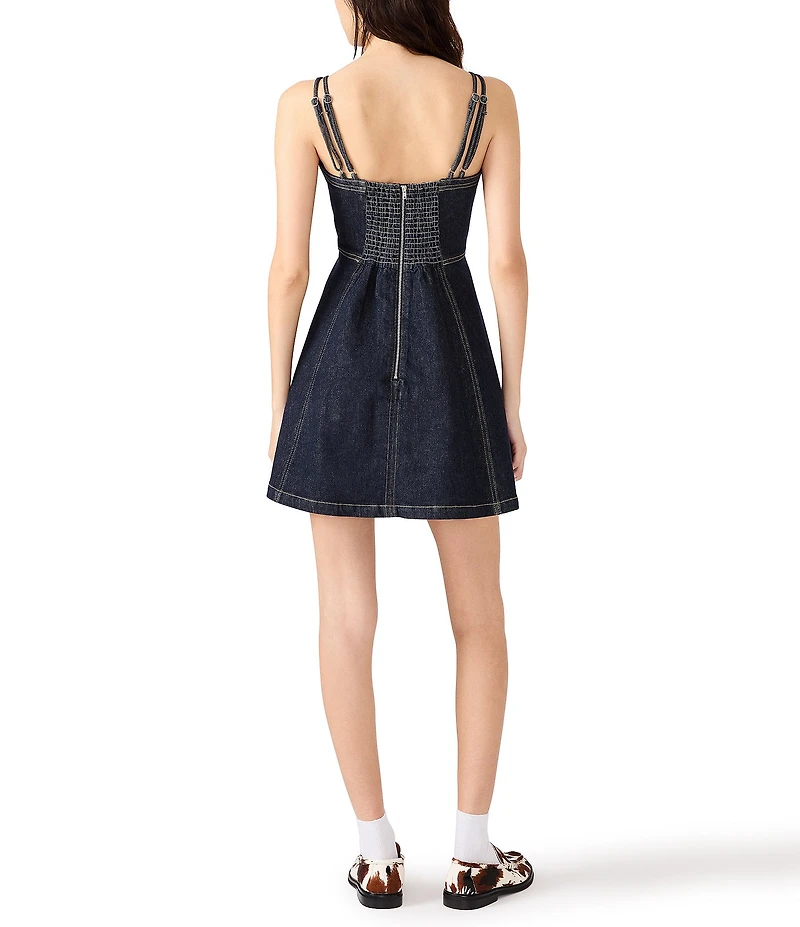Steve Madden Harley V-Neck Sleeveless Denim Mini Dress