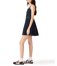 Steve Madden Harley V-Neck Sleeveless Denim Mini Dress
