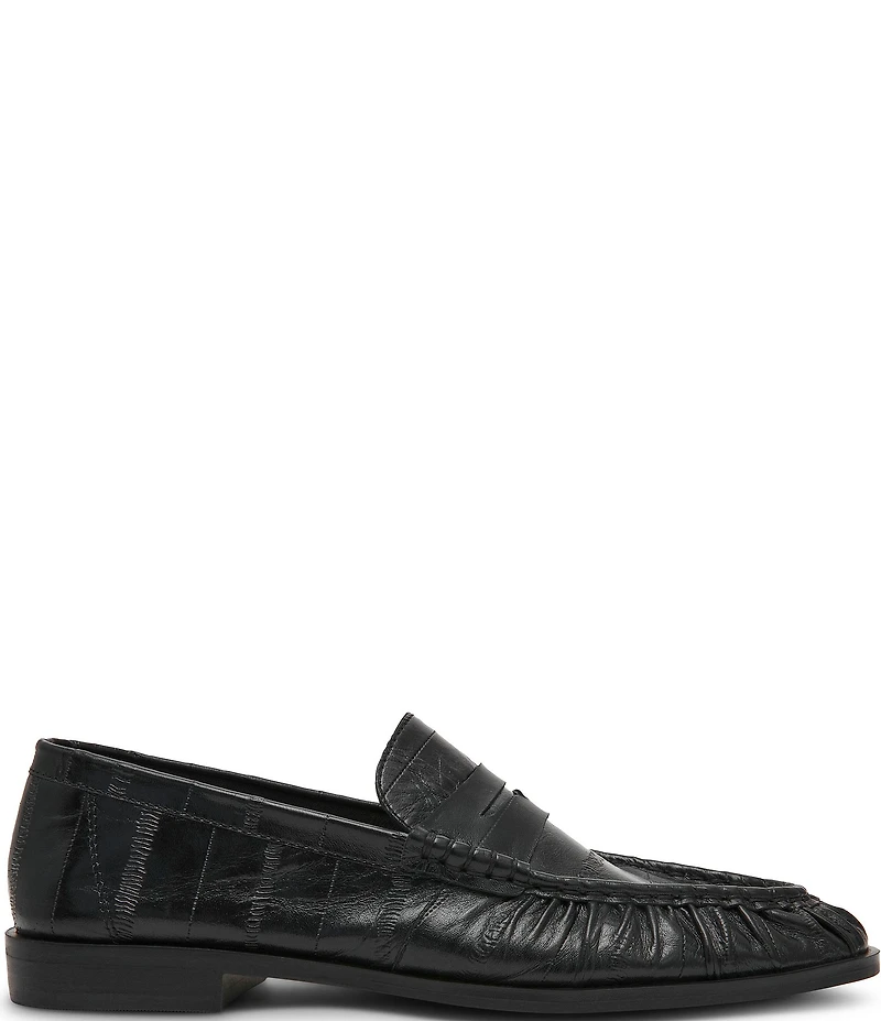 Steve Madden Hartly Crinkle Leather Penny Loafers