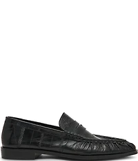Steve Madden Hartly Crinkle Leather Penny Loafers