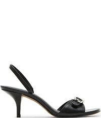 Steve Madden Henrietta Nappa Leather Buckle Hardware Slingback Dress Sandals