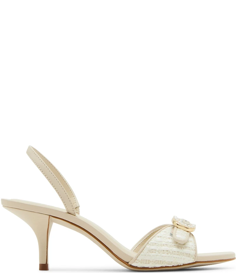 Steve Madden Henrietta-P Pearl Buckle Hardware Dress Sandals