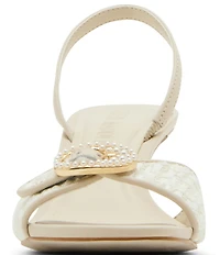 Steve Madden Henrietta-P Pearl Buckle Hardware Dress Sandals