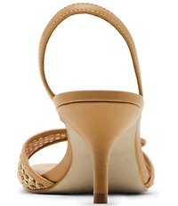 Steve Madden Henrietta Raffia Buckle Hardware Slingback Dress Sandals
