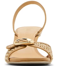 Steve Madden Henrietta Raffia Buckle Hardware Slingback Dress Sandals