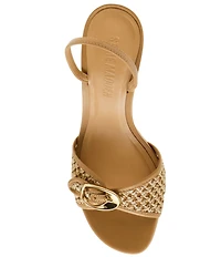 Steve Madden Henrietta Raffia Buckle Hardware Slingback Dress Sandals