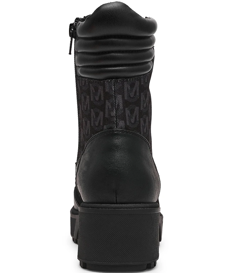 Steve Madden Hiker Leather Logo Chunky Lugged Platform Booties