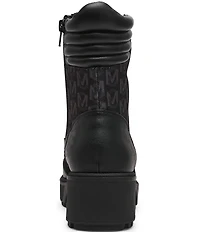 Steve Madden Hiker Leather Logo Chunky Lugged Platform Booties