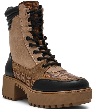 Steve Madden Hiker Mixed Logo Chunky Lugged Platform Booties