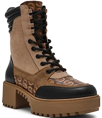 Steve Madden Hiker Mixed Logo Chunky Lugged Platform Booties