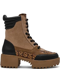 Steve Madden Hiker Mixed Logo Chunky Lugged Platform Booties
