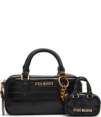 Steve Madden Hudsen East / West Small Satchel Bag with Bag Charm