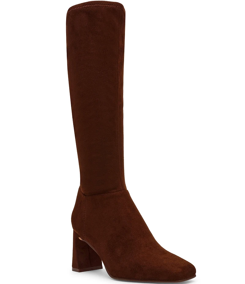 Steve Madden Hunny Microsuede Block Heel Tall Boots