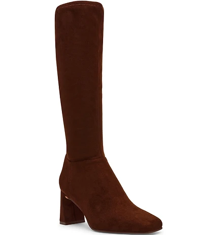 Steve Madden Hunny Microsuede Block Heel Tall Boots
