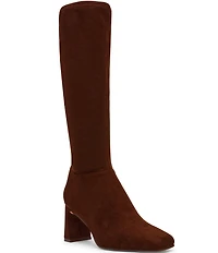 Steve Madden Hunny Microsuede Block Heel Tall Boots