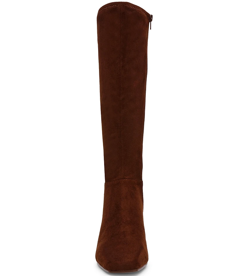 Steve Madden Hunny Microsuede Block Heel Tall Boots