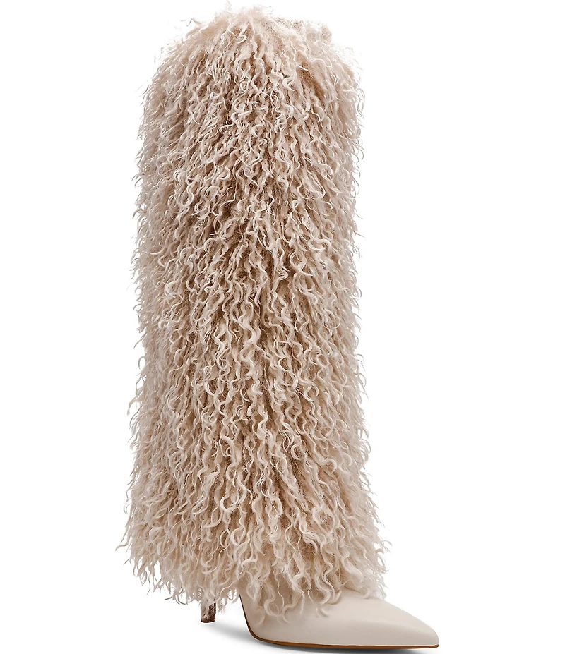Steve Madden Icon Faux Fur Fold Over Knee High Boots