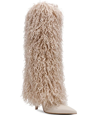 Steve Madden Icon Faux Fur Fold Over Knee High Boots