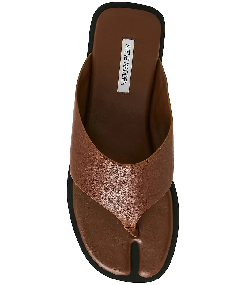 Steve Madden Illia Leather Split Toe Thong Sandals