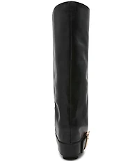 Steve Madden Illuzion Leather Buckle Hardware Foldover Tall Boots